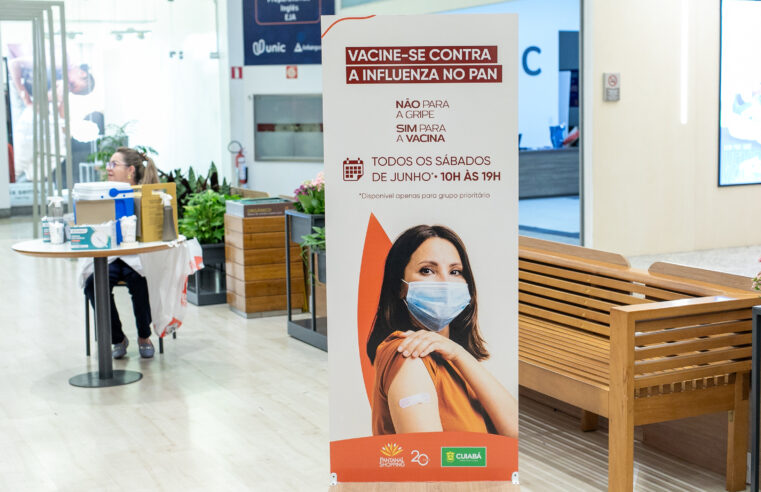Cuiabá: Vacinação contra gripe em shoppings imuniza centenas de pessoas